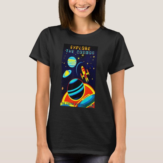 Camiseta O Cosmic Explorers Club Explora O Cosmos (#14) (Frente)