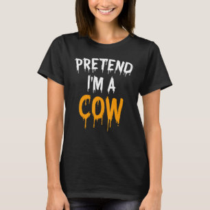 Camiseta O Costume De Halloween Preguiçoso Finge Que Sou Um