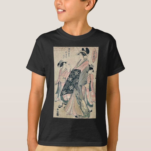 Camiseta O courtesan Sayagata por Hosoda, Eishi (Frente)
