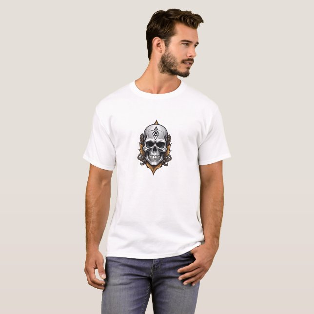 Camiseta O crânio (Frente Completa)
