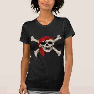 Camiseta O crânio alegre do pirata de Roger desossa o