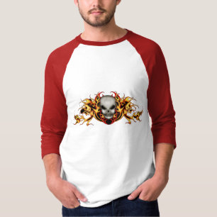 Camiseta O crânio arde o t-shirt
