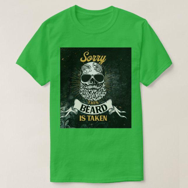Camiseta O Crânio Da Barba Desculpem Esta Barba Ser Tomada  (Frente do Design)