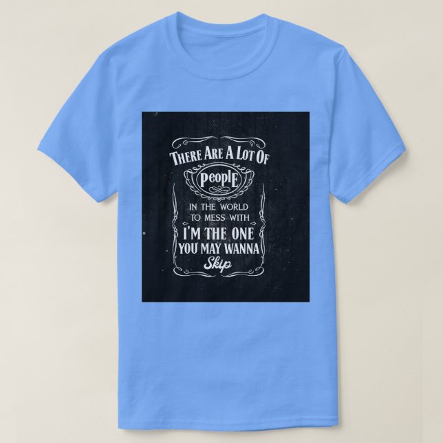 Camiseta O Crânio De Barba São Muitas Pessoas No Mundo (Frente do Design)