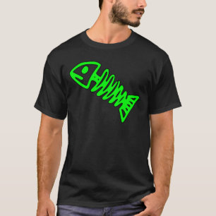 Camiseta O crânio de esqueleto dos peixes inoperantes