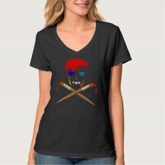 Camiseta O crânio do artista & o t-shirt dos Crossbones