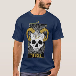 Camiseta O Crânio do Cartão Tarot do Diabo