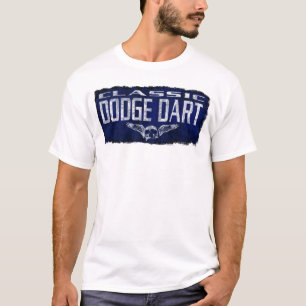 Camiseta O crânio voado do dardo de Dodge clássico azul