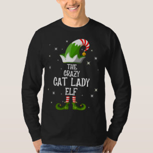Camiseta O Crazy Cat Lady Elf Family Matching Group Chris