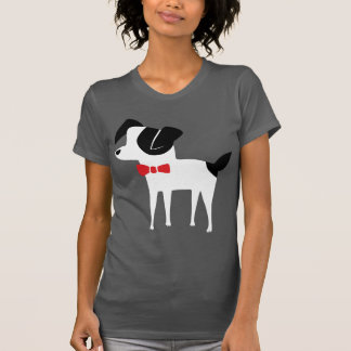 Camiseta O Crewneck das mulheres Dapper da imprensa do cão