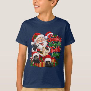 Camiseta O Criador de Problemas Favorito do Papai Noel