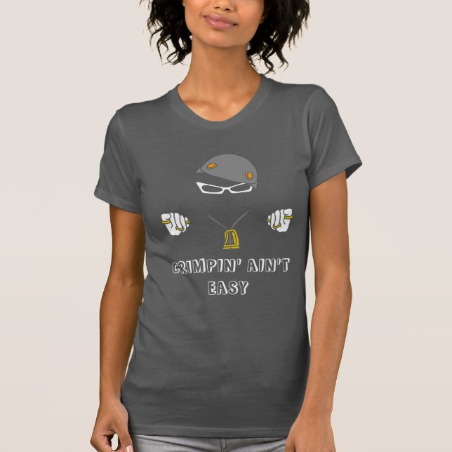 Camiseta O Crimpin das mulheres não é fácil (poli/algodão) (Frente)
