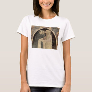 Camiseta O cristo dá boas-vindas a dois frades