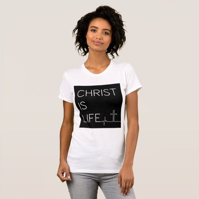 Camiseta O cristo é a linha de pulsação da vida e cruza as  (Frente Completa)