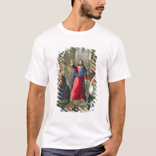 Camiseta O cristo limpa o templo, de um b impresso bíblia