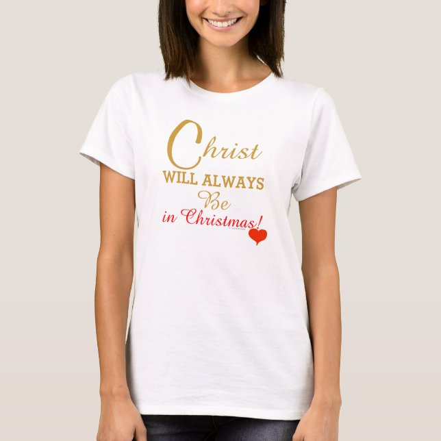 Camiseta O Cristo Vermelho Sempre Estará no Natal (Frente)
