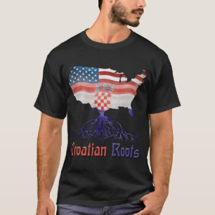 Camiseta O croata americano enraíza o T