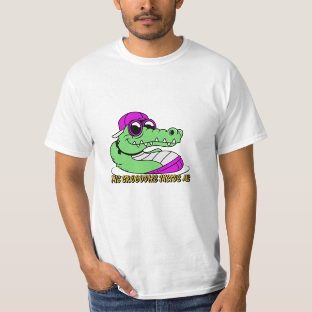 Camiseta O Crocodilo dentro | linda design (Frente)