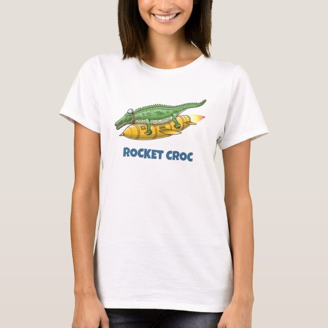 Camiseta O Crocodilo Foguete (Frente)