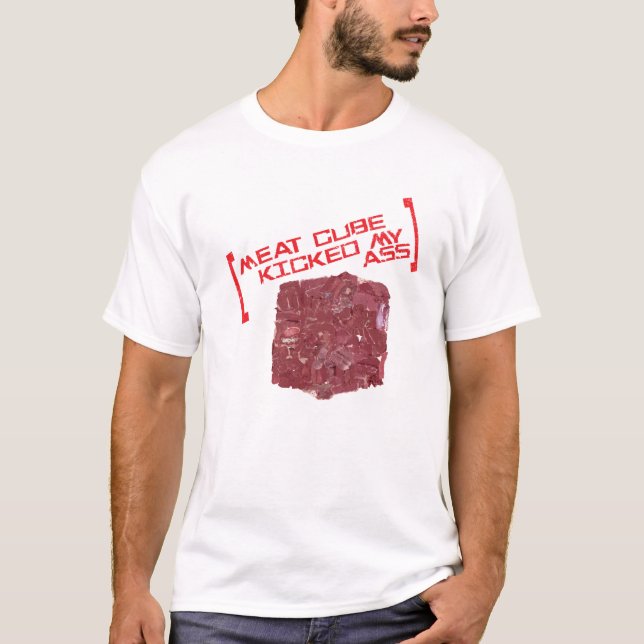 Camiseta O cubo da carne retrocedeu o meu… (Frente)