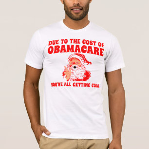 Camiseta O cuidado de Obama afeta o papai noel