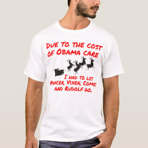 Camiseta O cuidado de Obama afeta o papai noel