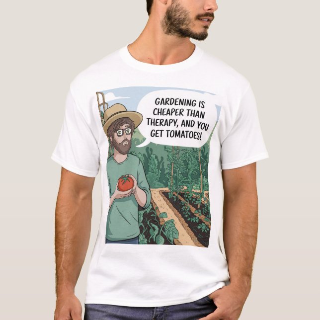 Camiseta O cultivo do tomate Lover é terapia (Frente)