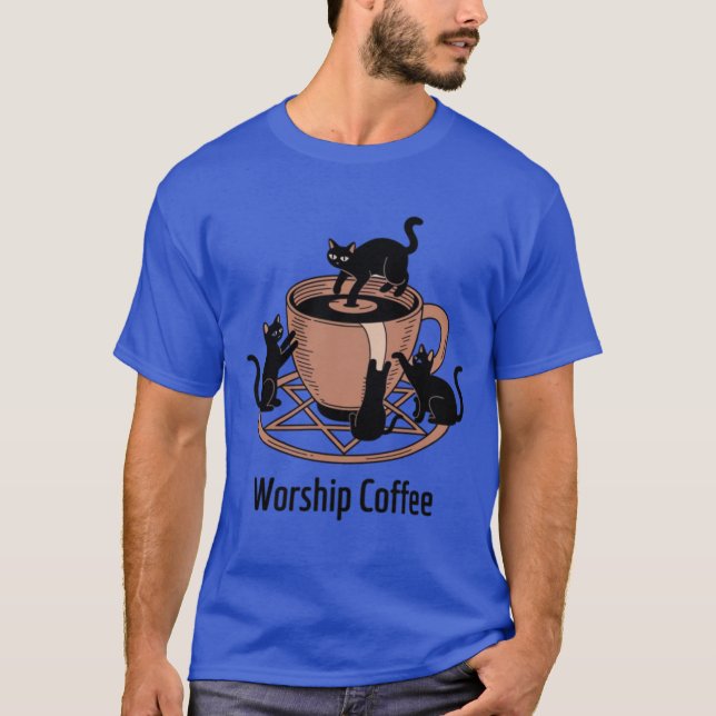 Camiseta O Culto de café, café Culto (Frente)