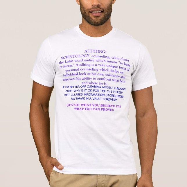 Camiseta o culto do cientologia (Frente)