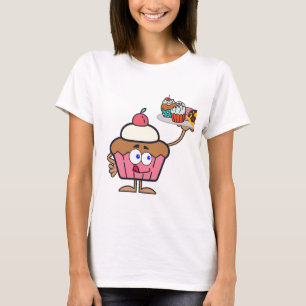 Camiseta O cupcake doce o seu dia