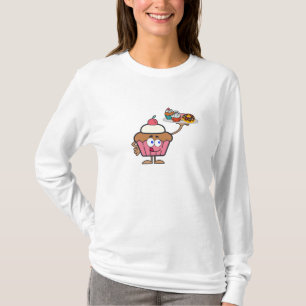 Camiseta O cupcake doce o seu dia