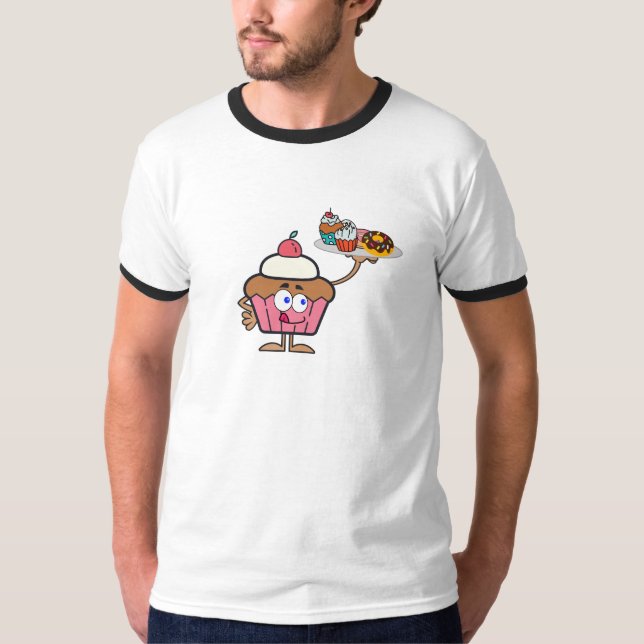 Camiseta O cupcake doce o seu dia (Frente)