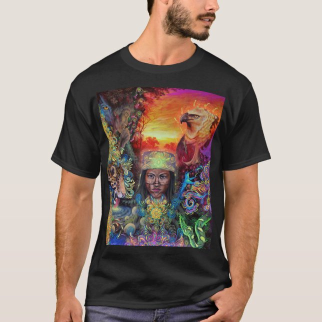 Camiseta O Curador Místico Ayahuasca Vision T-Shirt (Frente)
