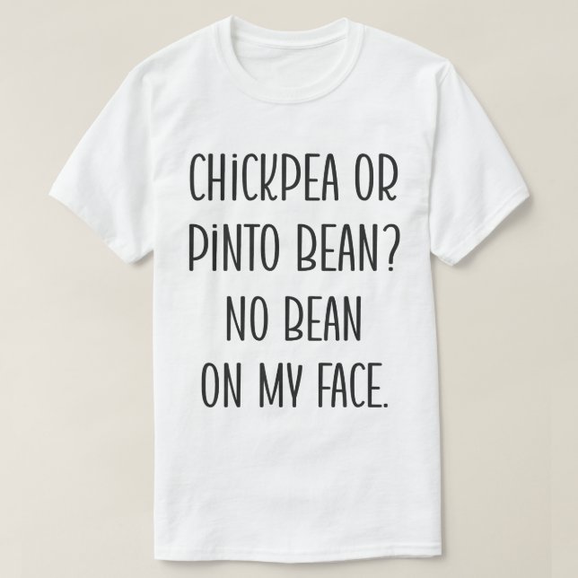 Camiseta O Curioso Caso de Chickpeas e Feijões-Pinto (Frente do Design)