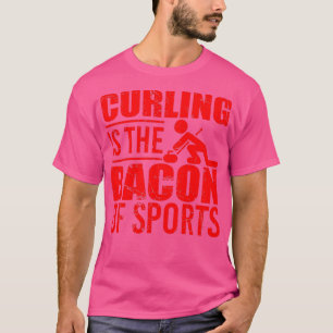 Camiseta O Curling É O Bacon Do Esporte, Vermelho Vestido