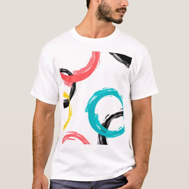 Camiseta O curso colorido, legal, moderno, na moda da (Frente)