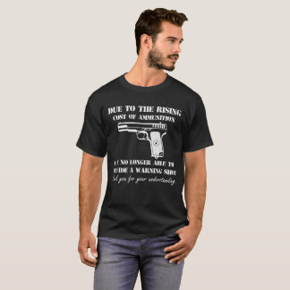 Camiseta O custo da pistola da munição atira na caça