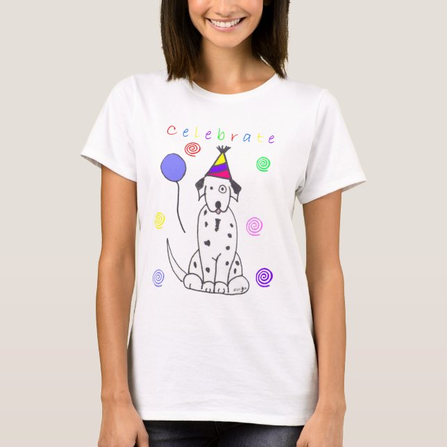 Camiseta O Dalmatian comemora (Frente)