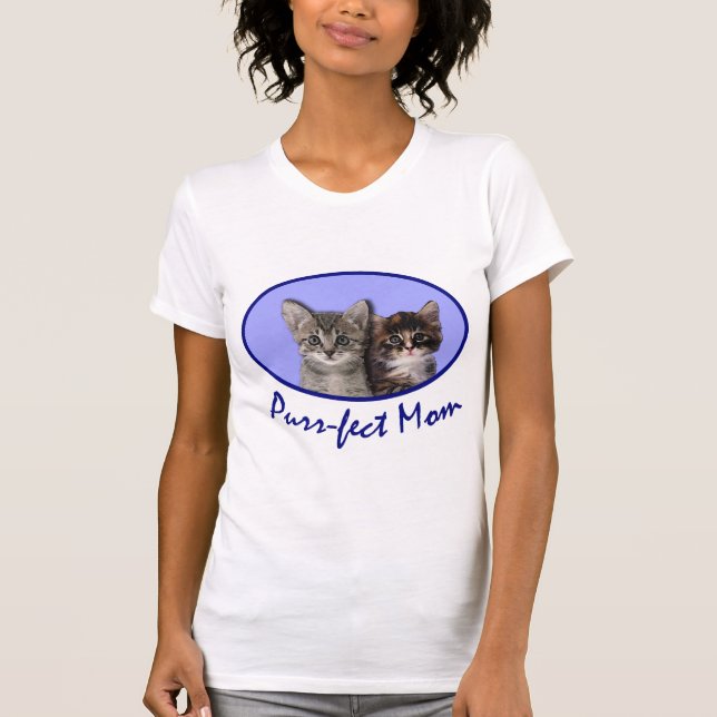 Camiseta O DayTshirts da mãe da mamã de Purrfect, Totebags, (Frente)