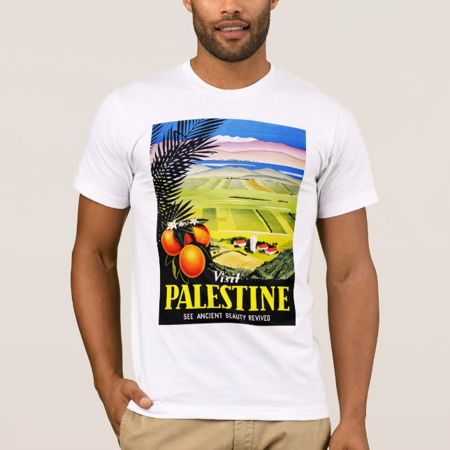 Camiseta O ~ de Palestina da visita considera a beleza (Frente)