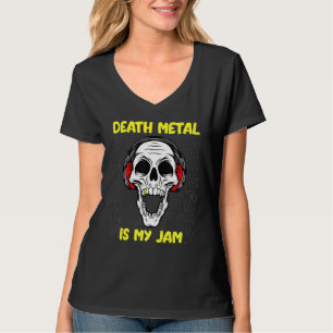 Camiseta O Death Metal É Meu Emperramento - Caveira E Fones