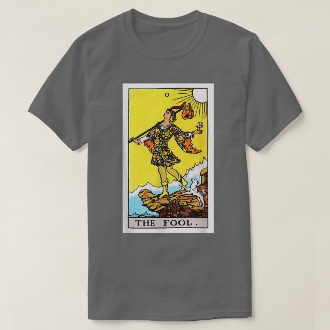 Camiseta O deck do cartão de moda Oracle Fool Tarot Streetw (Frente do Design)