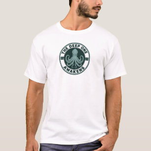 Camiseta O Deep One Desperta Polvo Cthulhu Vintage