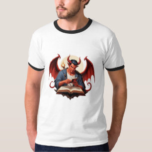 Camiseta O demônio acadêmico: uma ilustração da fantasia es