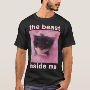 Camiseta O Dentro da Besta Me Engraçado Meme Gato Sáctico