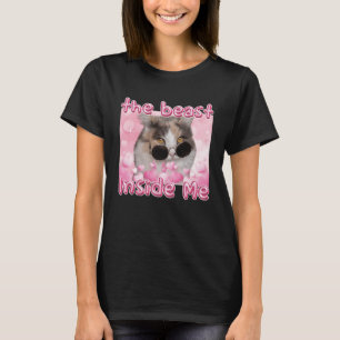 Camiseta O Dentro da Besta Me Engraçado Meme Gato Sáctico