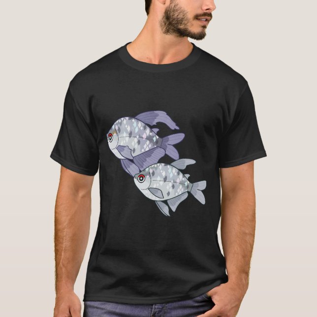 Camiseta O desafio da pesca, mar e rio, com um â (Frente)