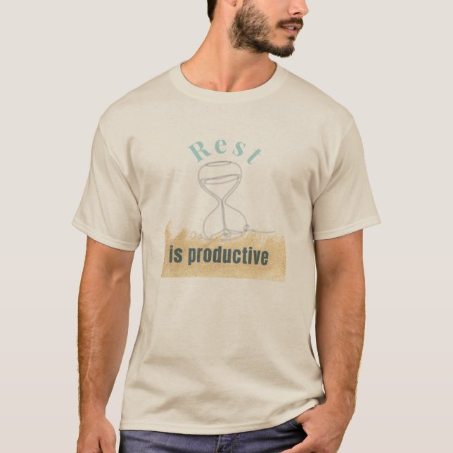 Camiseta O Descanso É Produtivo - Mínimo De Consciência Men (Frente)