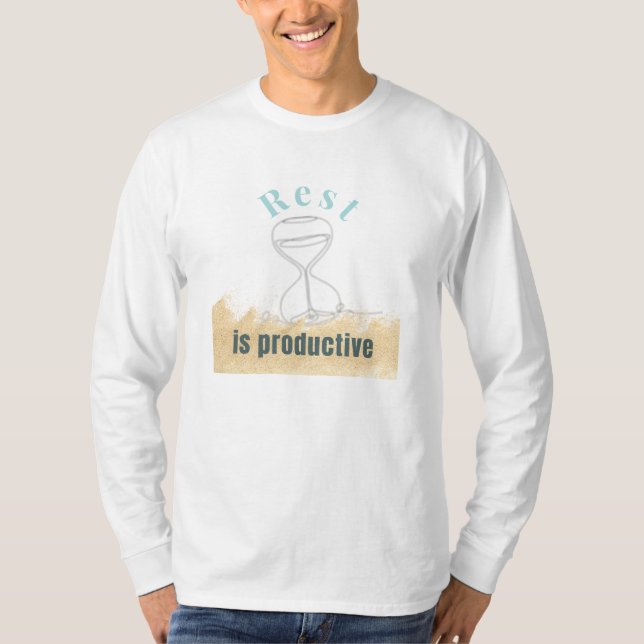 Camiseta O Descanso É Produtivo - Mínimo De Consciência Men (Frente)
