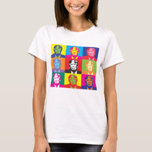 Camiseta O desenho animado do pop de arte do presidente Don